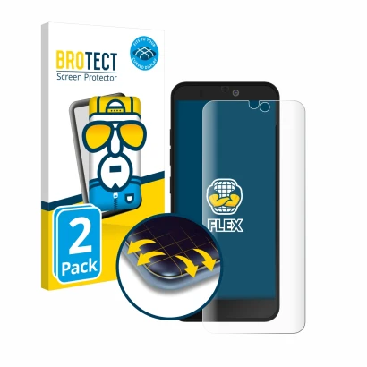 Parte frontale di una confezione del prodotto con il logo del marchio BROTECT. Accanto è raffigurato il dispositivo Fairphone