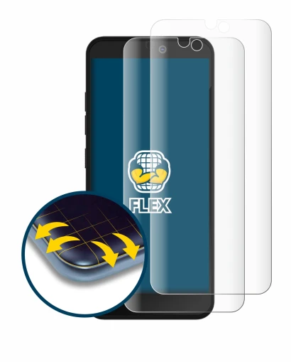 Immagine del dispositivo Fairphone 3 Plus con un'ampia varietà di protezioni per lo schermo.