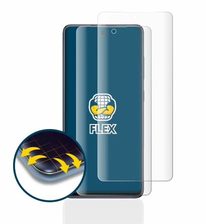 Immagine del dispositivo Samsung Galaxy S20 FE con un'ampia varietà di protezioni per lo schermo.