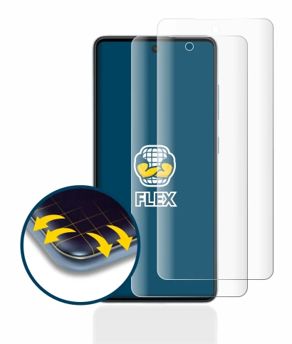Immagine del dispositivo Samsung Galaxy A52 5G con un'ampia varietà di protezioni per lo schermo.