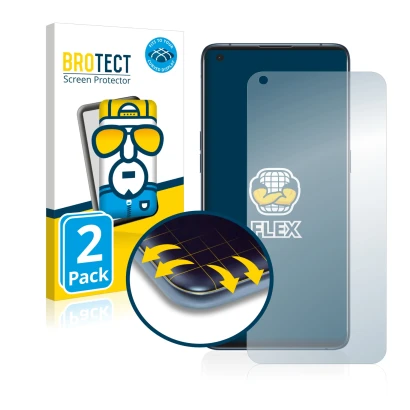 Parte frontale di una confezione del prodotto con il logo del marchio BROTECT. Accanto è raffigurato il dispositivo Oppo Find 