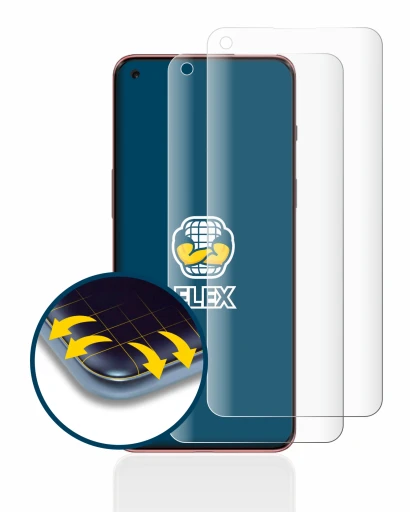 Immagine del dispositivo OnePlus Nord 2 5G con un'ampia varietà di protezioni per lo schermo.