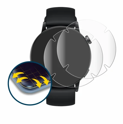 Immagine del dispositivo Huawei Watch GT 3 (42 mm) con un'ampia varietà di protezioni per lo schermo.