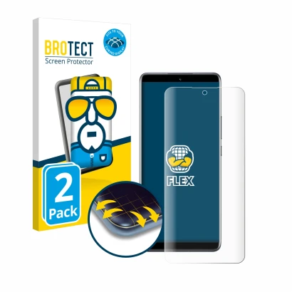 Parte frontale di una confezione del prodotto con il logo del marchio BROTECT. Accanto è raffigurato il dispositivo Xiaomi 12 