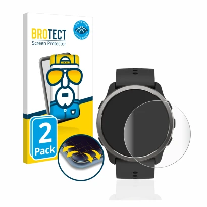 Parte frontale di una confezione del prodotto con il logo del marchio BROTECT. Accanto è raffigurato il dispositivo Suunto 5 P