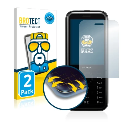 Parte frontale di una confezione del prodotto con il logo del marchio BROTECT. Accanto è raffigurato il dispositivo Nokia 8000