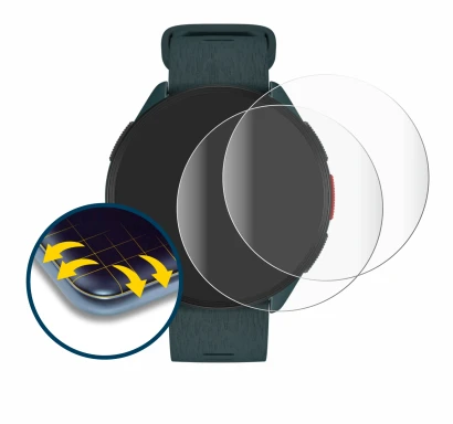 Immagine del dispositivo Polar Pacer con un'ampia varietà di protezioni per lo schermo.