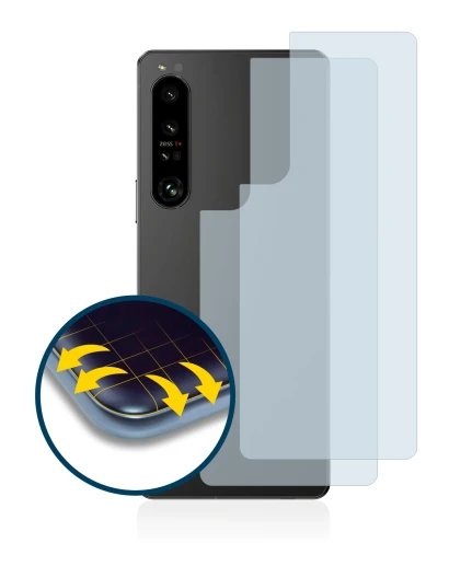 Immagine del dispositivo Sony Xperia 1 IV (Posteriore) con un'ampia varietà di protezioni per lo schermo.