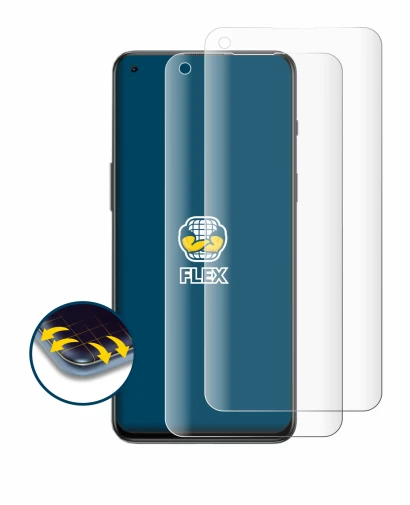 Immagine del dispositivo OnePlus Nord 2T 5G con un'ampia varietà di protezioni per lo schermo.