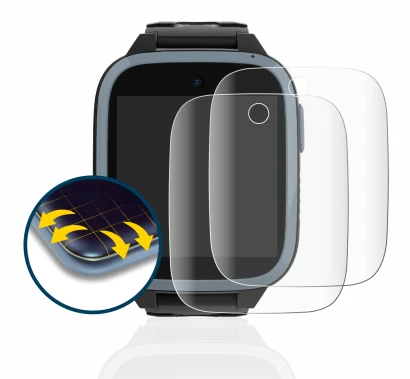 Immagine del dispositivo Xplora XGO3 (1a Gen.) con un'ampia varietà di protezioni per lo schermo.