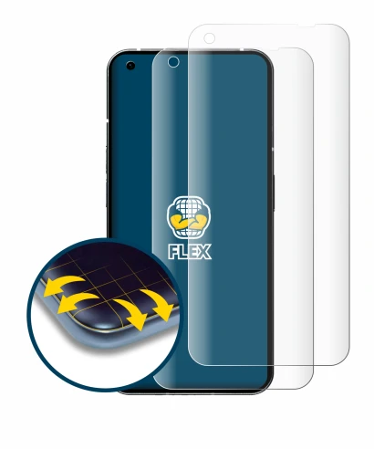 Immagine del dispositivo Nothing Phone (1) con un'ampia varietà di protezioni per lo schermo.