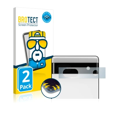 Parte frontale di una confezione del prodotto con il logo del marchio BROTECT. Accanto è raffigurato il dispositivo Google Pix