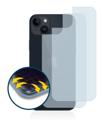 Immagine del dispositivo Apple iPhone 14 Plus (Posteriore) con un'ampia varietà di protezioni per lo schermo.