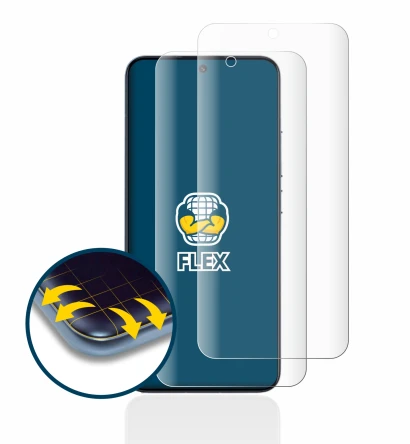 Immagine del dispositivo Xiaomi 13 con un'ampia varietà di protezioni per lo schermo.