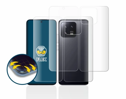 Immagine del dispositivo Xiaomi 13 (Fronte+Retro) con un'ampia varietà di protezioni per lo schermo.