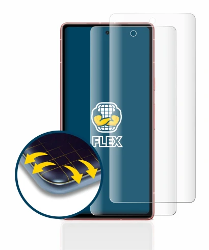 Immagine del dispositivo Google Pixel 7a con un'ampia varietà di protezioni per lo schermo.