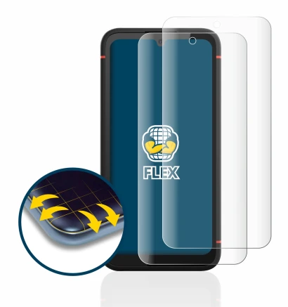 Immagine del dispositivo Gigaset GX4 con un'ampia varietà di protezioni per lo schermo.