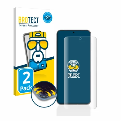 Parte frontale di una confezione del prodotto con il logo del marchio BROTECT. Accanto è raffigurato il dispositivo Huawei P60