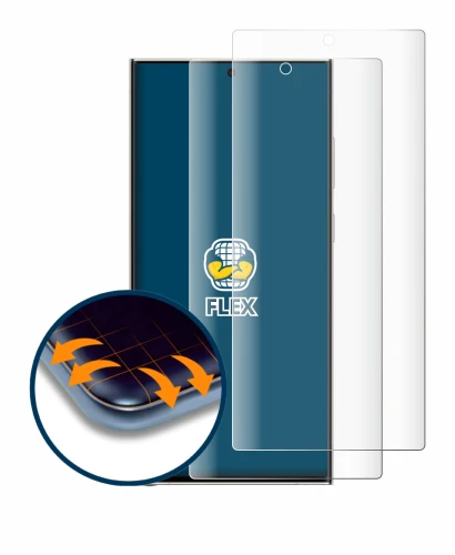 Immagine del dispositivo Samsung Galaxy S23 Ultra (case-friendly) con un'ampia varietà di protezioni per lo schermo.