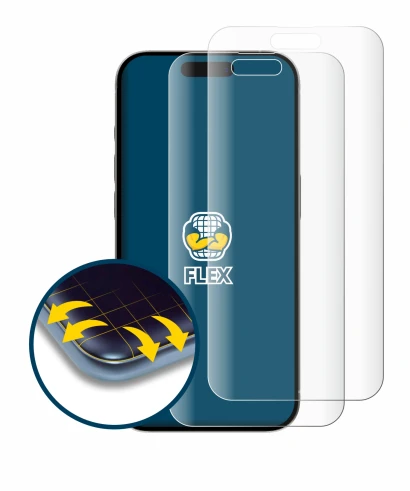 Immagine del dispositivo Apple iPhone 15 Pro Max con un'ampia varietà di protezioni per lo schermo.