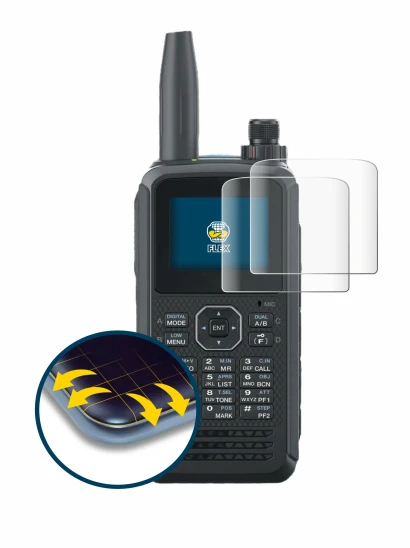 Immagine del dispositivo Kenwood TH-D75E D-Star con un'ampia varietà di protezioni per lo schermo.