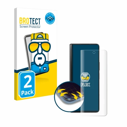 Parte frontale di una confezione del prodotto con il logo del marchio BROTECT. Accanto è raffigurato il dispositivo Samsung Ga