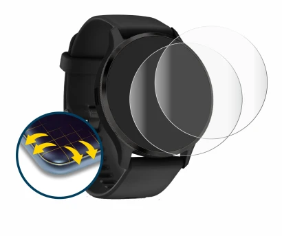 Immagine del dispositivo Garmin Venu 3S con un'ampia varietà di protezioni per lo schermo.