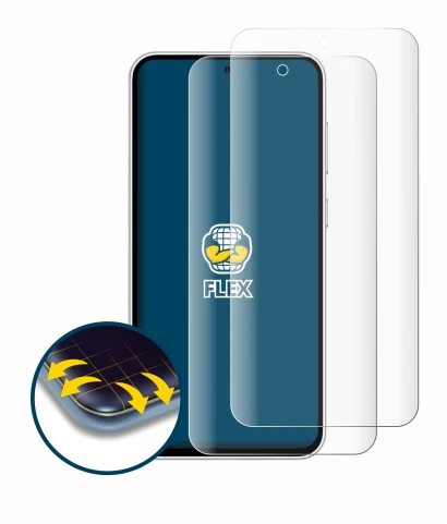 Immagine del dispositivo Samsung Galaxy S23 FE con un'ampia varietà di protezioni per lo schermo.