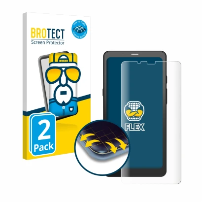 Parte frontale di una confezione del prodotto con il logo del marchio BROTECT. Accanto è raffigurato il dispositivo Boox Palma