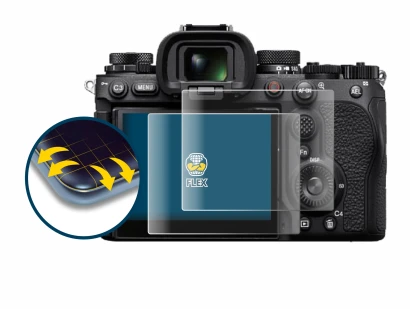 Immagine del dispositivo Sony Alpha 9 III con un'ampia varietà di protezioni per lo schermo.