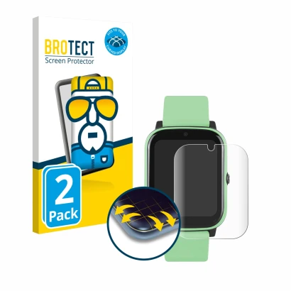 Parte frontale di una confezione del prodotto con il logo del marchio BROTECT. Accanto è raffigurato il dispositivo One2Track 