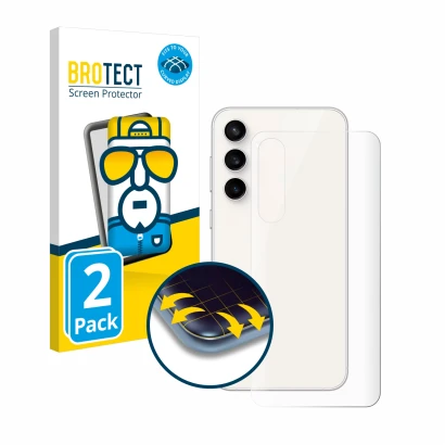 Parte frontale di una confezione del prodotto con il logo del marchio BROTECT. Accanto è raffigurato il dispositivo Samsung Ga