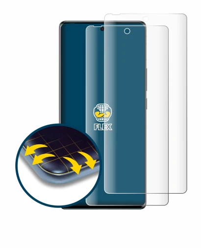 Immagine del dispositivo Tecno Spark 20 Pro Plus con un'ampia varietà di protezioni per lo schermo.