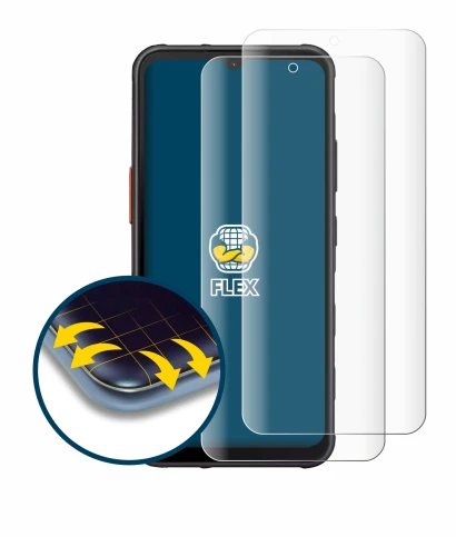 Immagine del dispositivo Samsung Galaxy XCover 7 con un'ampia varietà di protezioni per lo schermo.