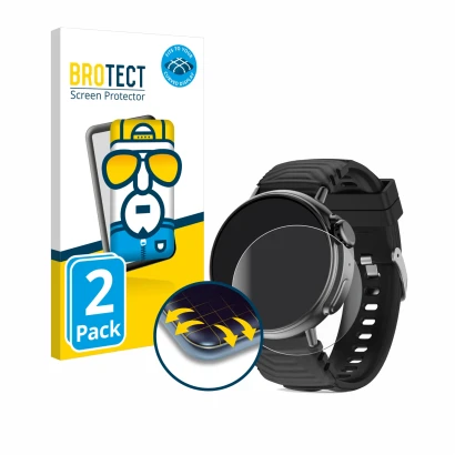 Parte frontale di una confezione del prodotto con il logo del marchio BROTECT. Accanto è raffigurato il dispositivo AMZSA GT88