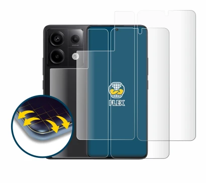 Immagine del dispositivo Xiaomi Redmi Note 13 Pro 5G (Fronte+Retro) con un'ampia varietà di protezioni per lo schermo.