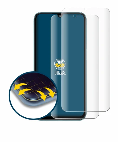 Immagine del dispositivo Samsung Galaxy M34 con un'ampia varietà di protezioni per lo schermo.