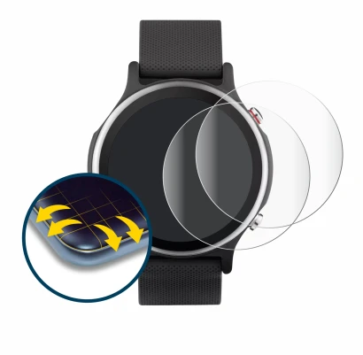 Immagine del dispositivo ASUS VivoWatch 6 con un'ampia varietà di protezioni per lo schermo.