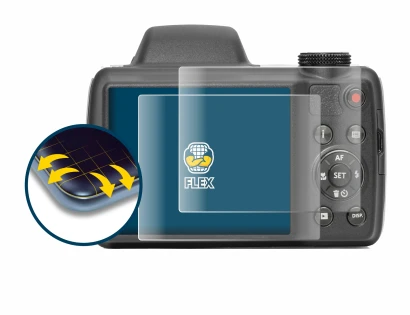 Immagine del dispositivo Kodak Pixpro AZ528 con un'ampia varietà di protezioni per lo schermo.