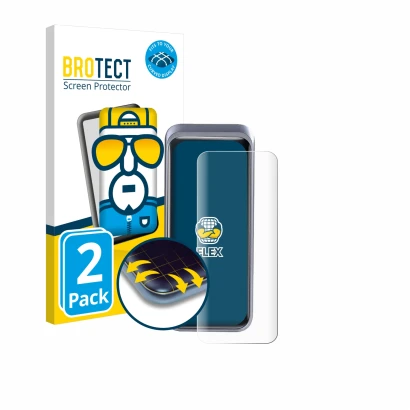 Parte frontale di una confezione del prodotto con il logo del marchio BROTECT. Accanto è raffigurato il dispositivo Anker Prim