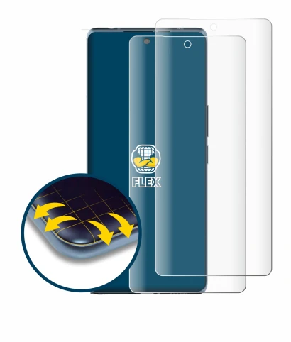 Immagine del dispositivo HTC U24 Pro con un'ampia varietà di protezioni per lo schermo.