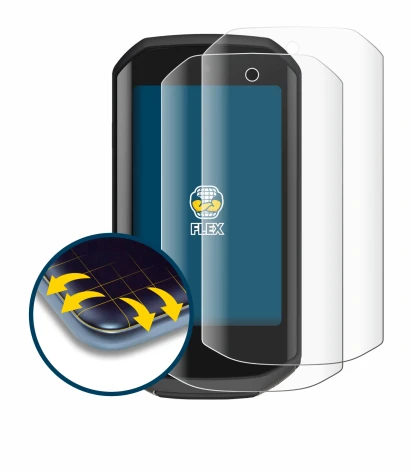 Immagine del dispositivo Garmin Edge 1050 con un'ampia varietà di protezioni per lo schermo.