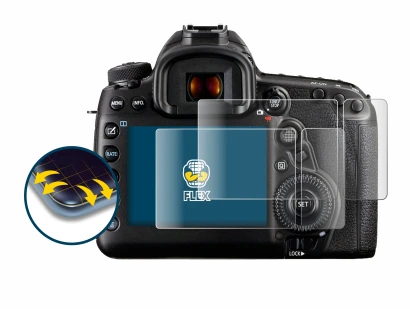 Immagine del dispositivo Canon EOS 5D Mark IV (Display + display a spalla) con un'ampia varietà di protezioni per lo schermo.