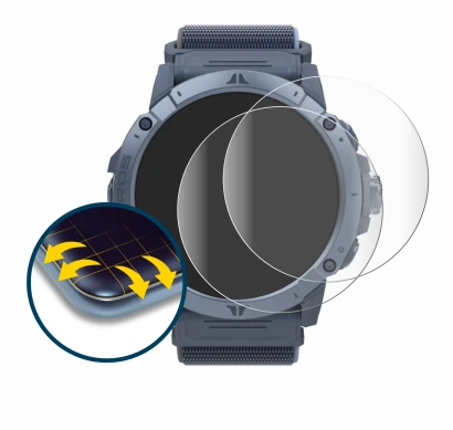 Immagine del dispositivo Coros Vertix 2S con un'ampia varietà di protezioni per lo schermo.