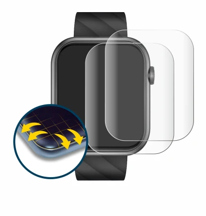 Immagine del dispositivo Braidol Smartwatch 1.96" con un'ampia varietà di protezioni per lo schermo.