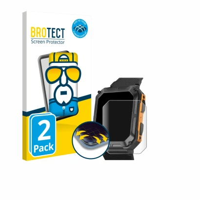 Parte frontale di una confezione del prodotto con il logo del marchio BROTECT. Accanto è raffigurato il dispositivo Stahlgear