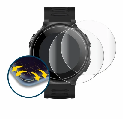 Immagine del dispositivo Kiprun GPS 500 Coros con un'ampia varietà di protezioni per lo schermo.