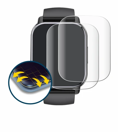 Immagine del dispositivo Poounur T80 1.95" con un'ampia varietà di protezioni per lo schermo.