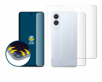 Immagine del dispositivo Samsung Galaxy S25 Edge (Fronte+Retro) con un'ampia varietà di protezioni per lo schermo.