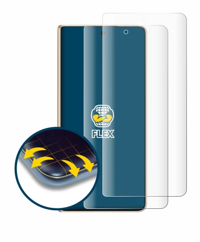 Immagine del dispositivo Honor Magic V5 con un'ampia varietà di protezioni per lo schermo.